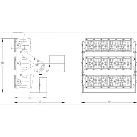 Светодиодный светильник FG 100 DALI 36LED 300W