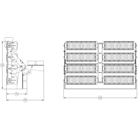 Светодиодный светильник FG 100 DALI 36LED 800W