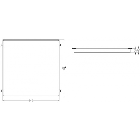 Светодиодный светильник FG 595 40LED 0,3A 38W (40) Грильято
