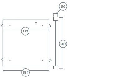 Светодиодный светильник FG 595 40LED 0,3A 38W IP54 Грильято